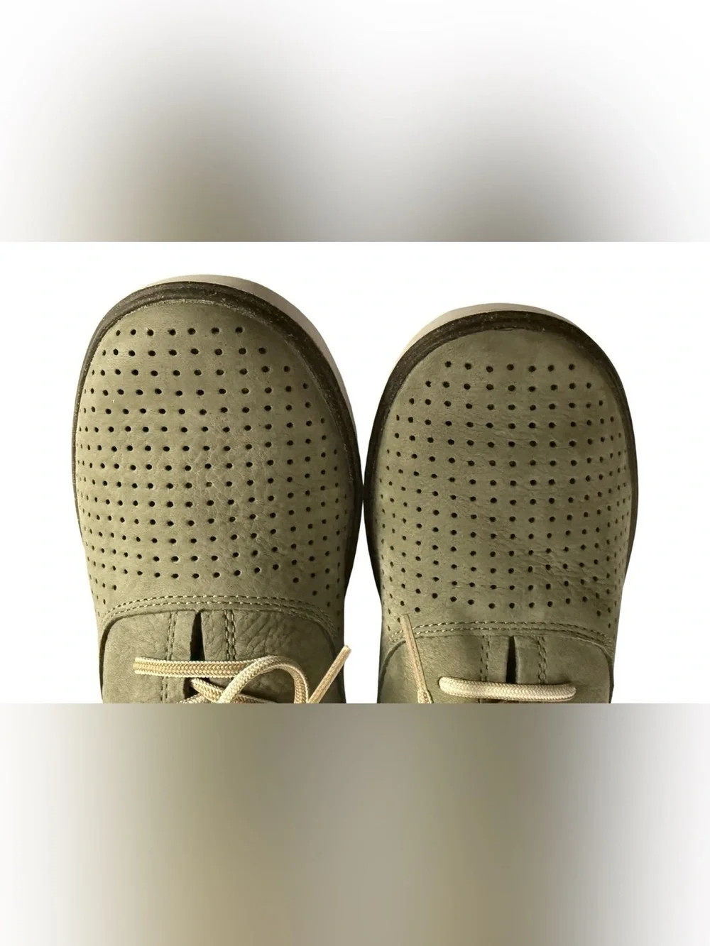Merrell Around Town Lace Air Women's Olive Green Leather Sneaker Size 9